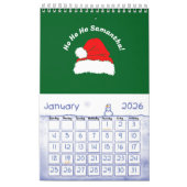 Calendrier Planner Green Red White Santa Merry Christmas (Jan 2026)