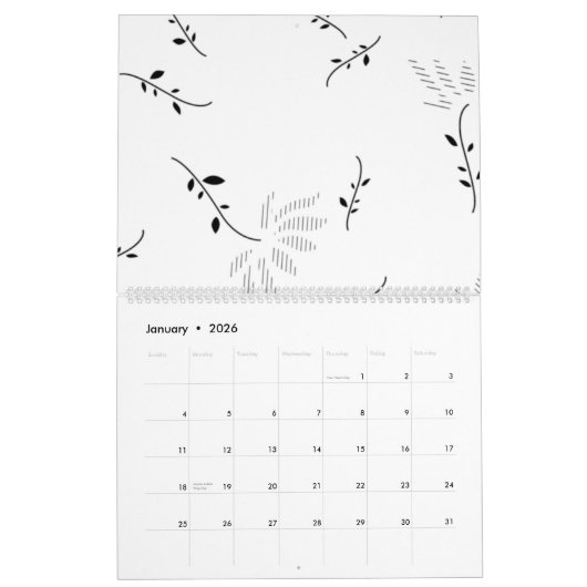 Calendrier Point, Déclin De Neige (Jan 2026)