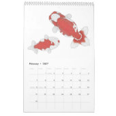 Calendrier Poisson Rouge 2027 (Feb 2027)