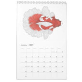Calendrier Poisson Rouge 2027 (Jan 2027)