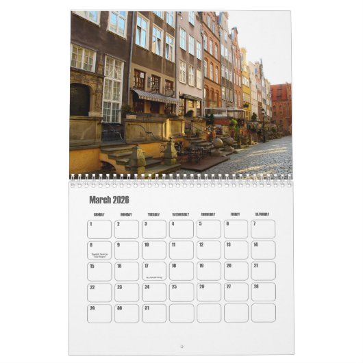 Calendrier Pologne (Mar 2026)