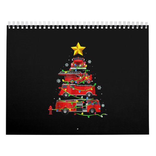 Calendrier Pompier Camion Arbre de Noël Hommes Femmes (Protection)