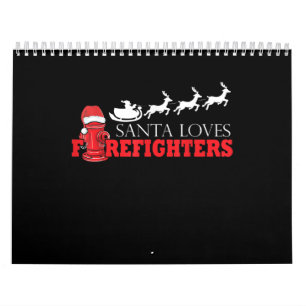 Calendrier Pompier Noël Cadeaux du Père Noël Fireman