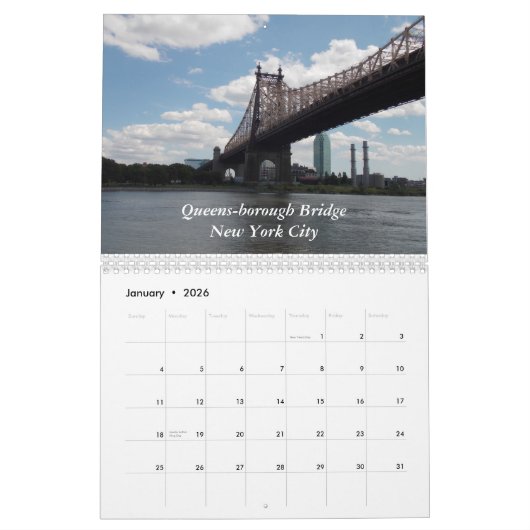 Calendrier Ponts fabuleux (Jan 2026)