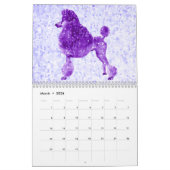 Calendrier Poodle rose (Mar 2026)