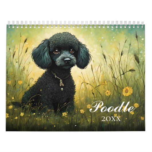 Calendrier Poodles mignons (Protection)