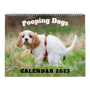 Calendrier Pooping Dogs Calendar 2023, Drôle Chiens