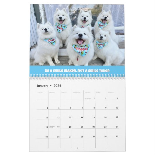 Calendrier Poppet et Wolfpack - Citations pour vivre par (Jan 2026)