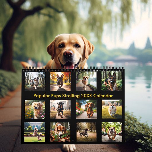 Calendrier Popular Pups Strolling 2025/2026