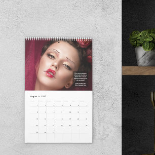 Calendrier Portfolio de maquilleur avec grandes photos