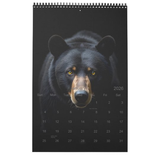 Calendrier Portrait de la faune (Jan 2026)