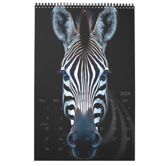 Calendrier Portrait de la faune (Mar 2026)