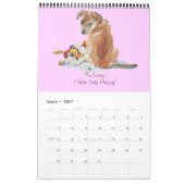 Calendrier portrait peintures de chiots et chiens mignons 202 (Mar 2027)