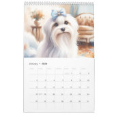 Calendrier Portraits de chiens aquarelles adorables (12 mois) (Jan 2026)