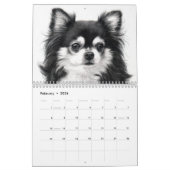 Calendrier Portraits de Chihuahua peints à la main (Feb 2026)