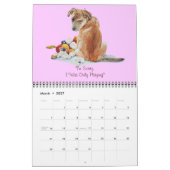 Calendrier portraits de chiot peintures de portraits de chien (Mar 2027)