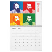 Calendrier Portraits de compositeurs classiques, style cartoo (Jan 2027)