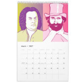 Calendrier Portraits De Compositeurs Classiques, Style Cartoo (Mar 2027)