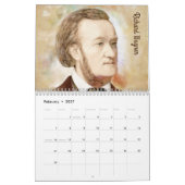 Calendrier Portraits de compositeurs en aquarelle (Feb 2027)