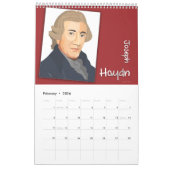 Calendrier Portraits de compositeurs, Style moderne, 2026 (Feb 2026)