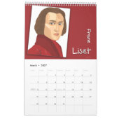 Calendrier Portraits de compositeurs, style moderne, 2027 (Mar 2027)