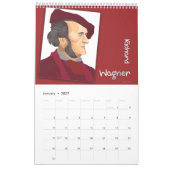 Calendrier Portraits de compositeurs, style moderne, 2027 (Jan 2027)