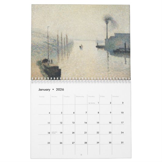 Calendrier Post-Impressionism Fine Art Paintings (Jan 2026)