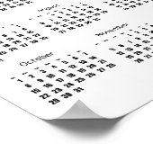 Calendrier Poster 2017 LE BAISE Blanc (Coin)