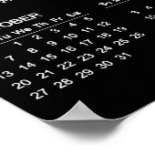 Calendrier Poster Clavier de Piano 2024 (Coin)