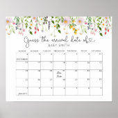 Calendrier Poster de fleurs sauvages pour deviner  (Devant)