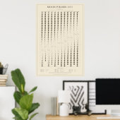 Calendrier Poster des Phases de Lune 2027 (Bureau à domicile)