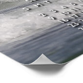 Calendrier Poster des Vagues de l'Océan (Coin)