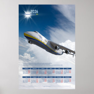 Calendrier Poster Hommage 2026 Antonov An-225 Mriy
