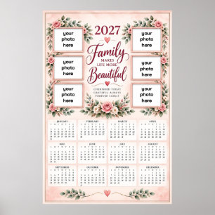 Calendrier Poster Photo de Famille Personnalisé 20