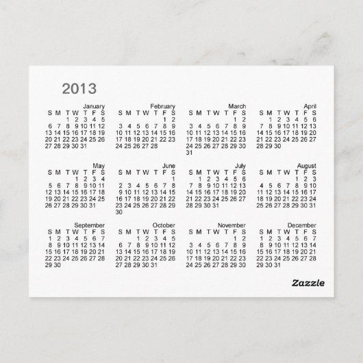 Calendrier Potty portable ~ carte postale (Dos)