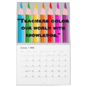 Calendrier pour les enseignants (Jan 2026)