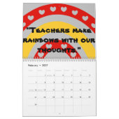 Calendrier pour les enseignants (Feb 2027)