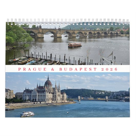 Calendrier Prague and Budapest 2026 calendar (Protection)