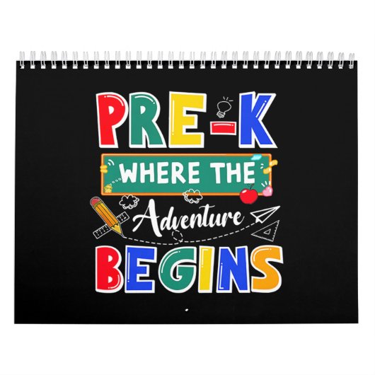 Calendrier Pré-K Où L'Aventure Commence Funny School (Protection)