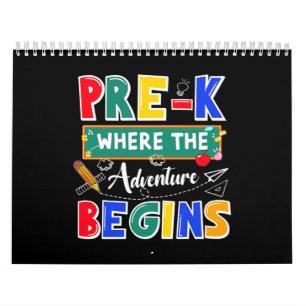 Calendrier Pré-K Où L'Aventure Commence Funny School