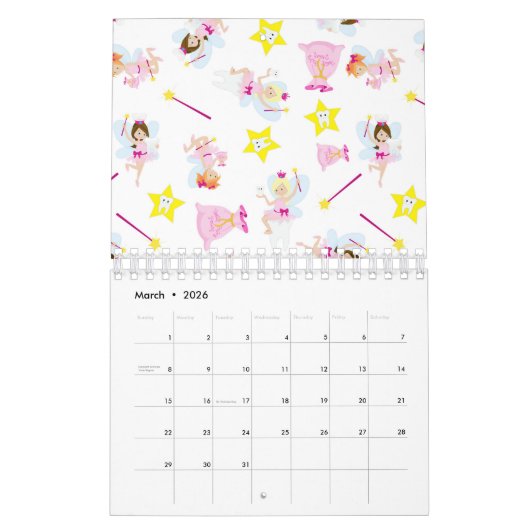 Calendrier Pretty Tooth Fairy Magic Wand White Teeth (Mar 2026)