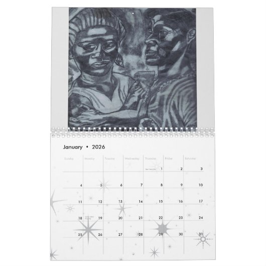 Calendrier PRIDE NOIRE (Jan 2026)