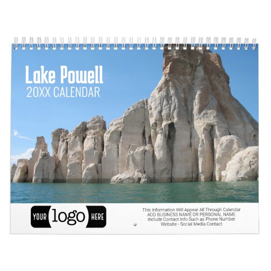 Calendrier Promotion de la photographie de voyage du lac Powe (Protection)