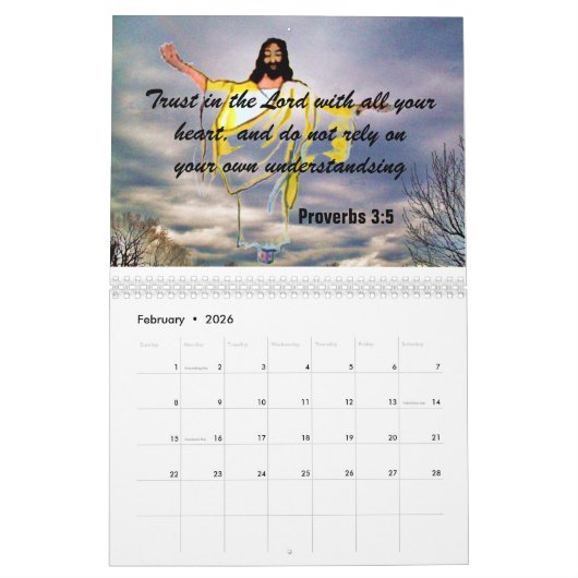 CALENDRIER PROVERBS GODS WORD (Feb 2026)