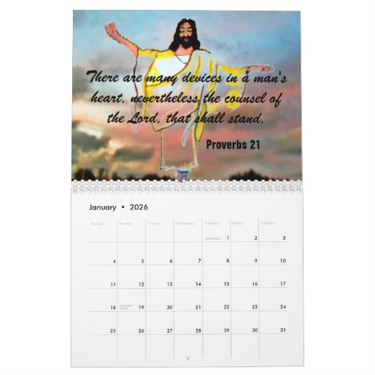 CALENDRIER PROVERBS GODS WORD (Jan 2026)