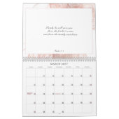 Calendrier Psaume 91 Écriture Bible Verse rose Dusty Abstrait (Mar 2027)