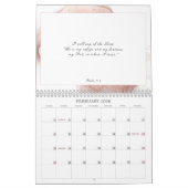 Calendrier Psaume 91 Écriture Bible Verse rose Dusty Abstrait (Feb 2026)