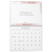 Calendrier Psaume 91 Écriture Bible Verse rose Dusty Abstrait (Mar 2026)
