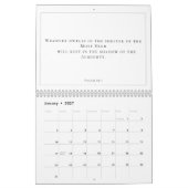 Calendrier Psaume 91 Écriture chrétienne noire et blanche (Jan 2027)