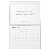 Calendrier Psaume 91 Écriture chrétienne noire et blanche (Feb 2027)